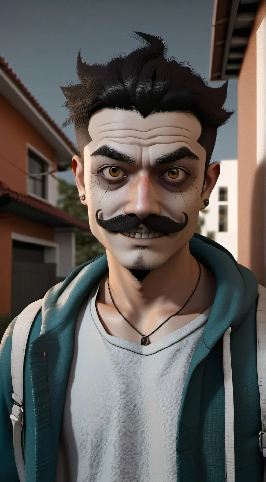 ai character: Hello neighbr/Mark background