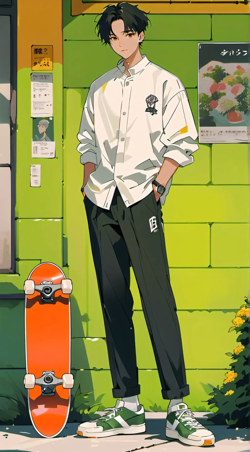 ai character: Natty Kuro  background