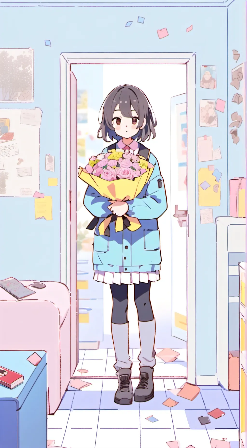 ai character: Rose background