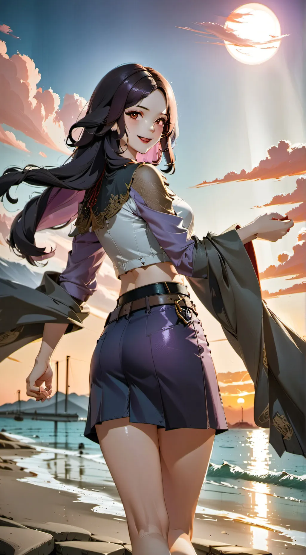 ai character: violet background