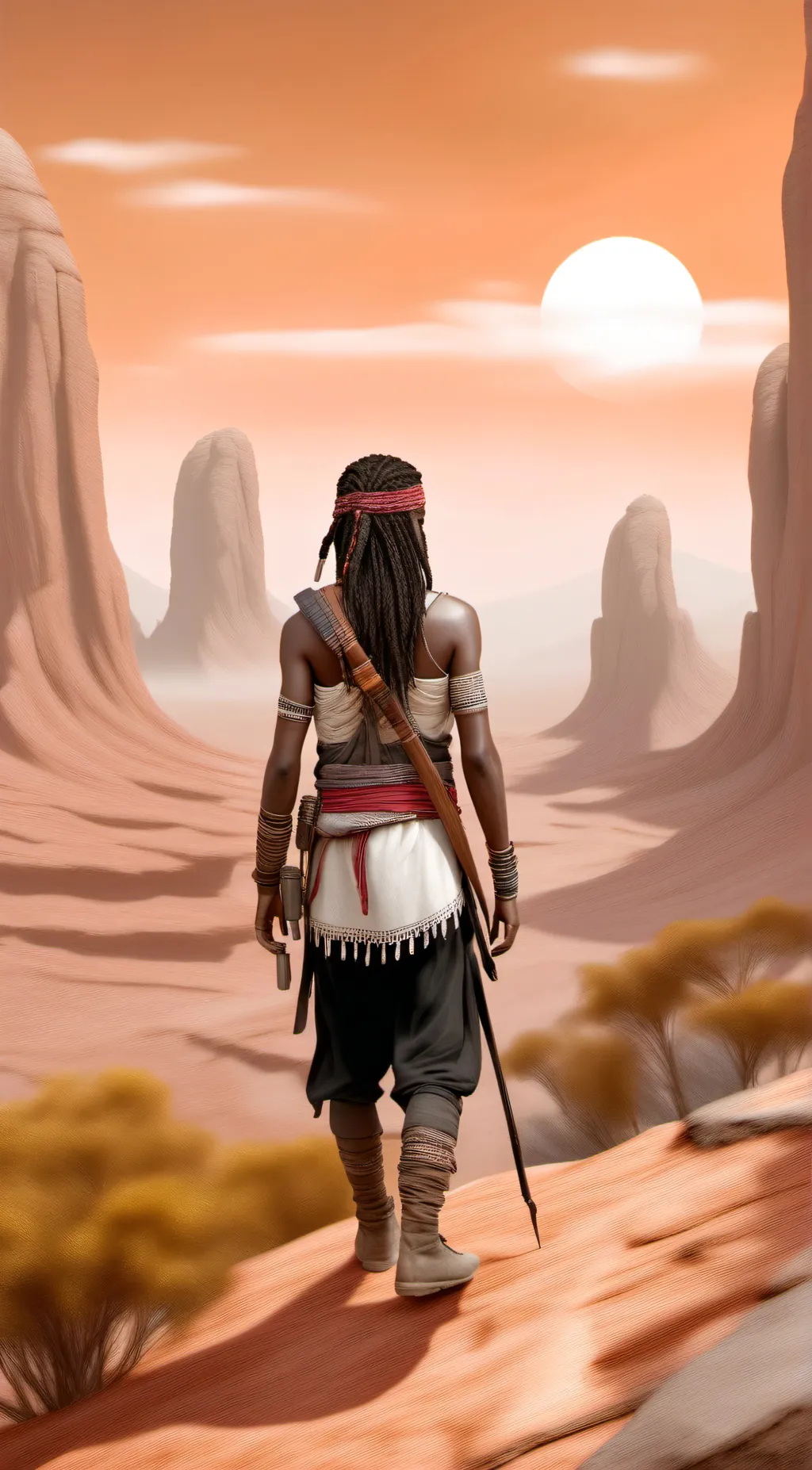 ai character: Michonne Grimes  background