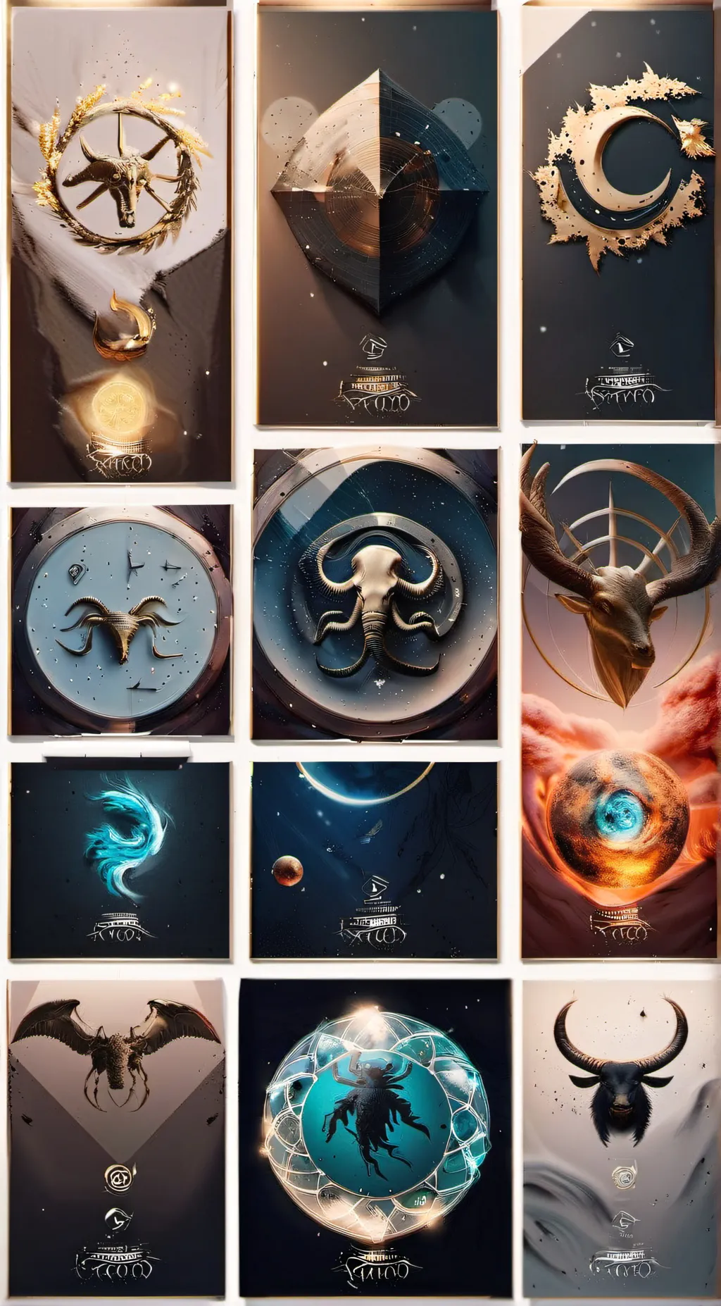 ai character: Zodiac sign background