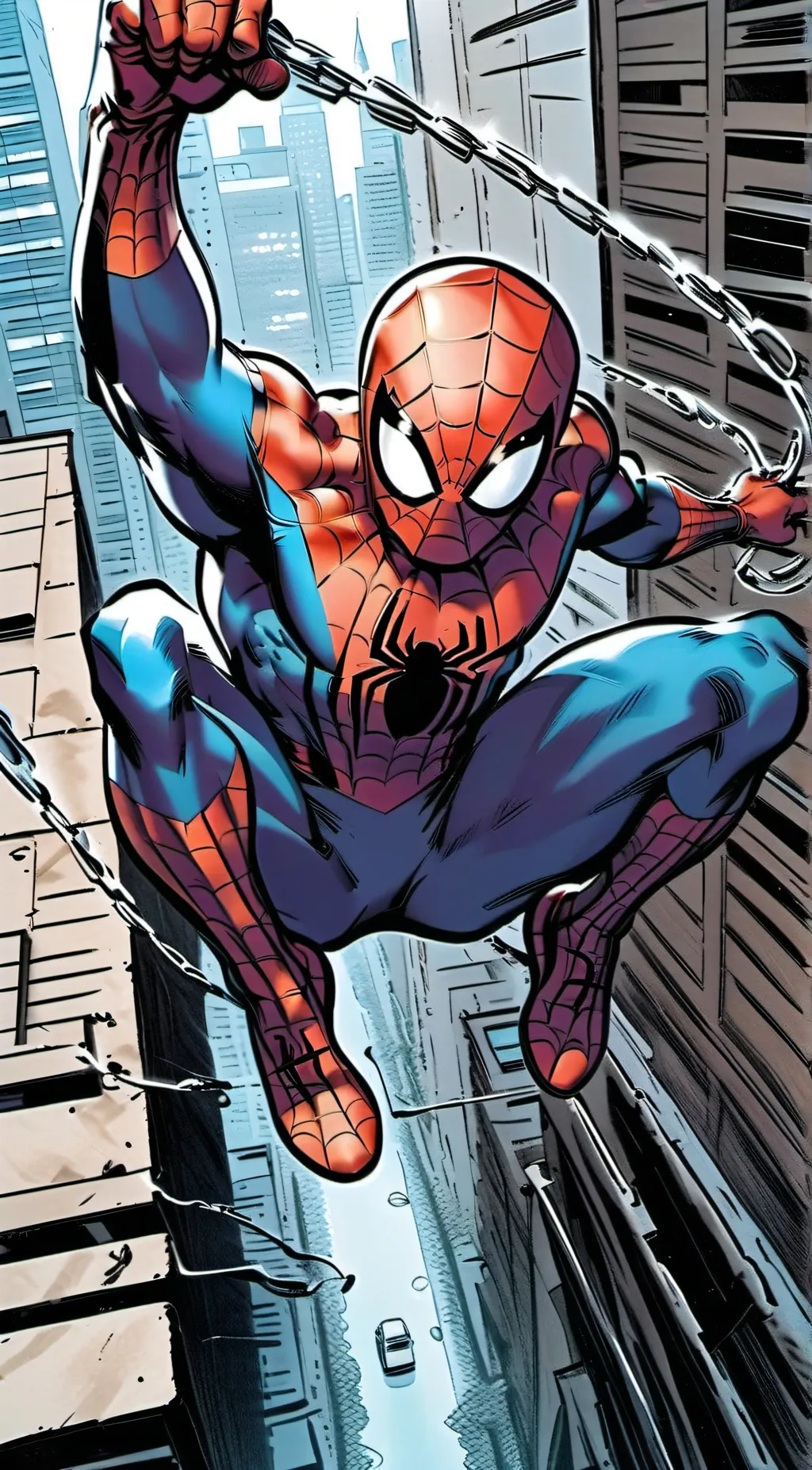 ai character: spider man  background