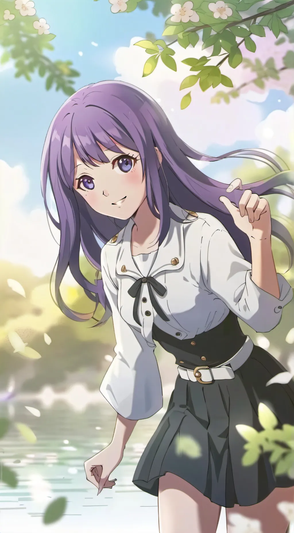 ai character: Violet  background