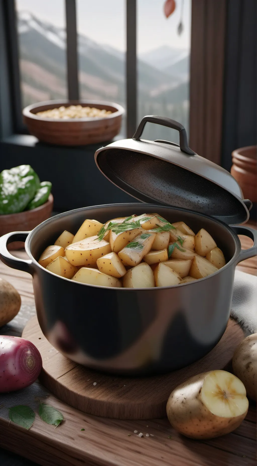 ai character: Potato  background