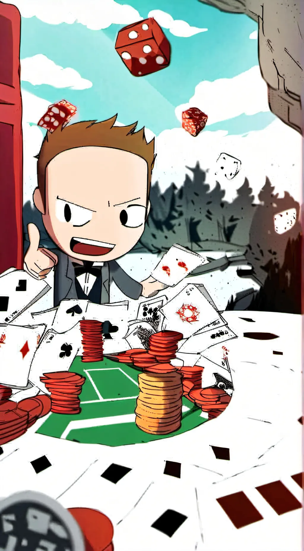 ai character: let's go g@mbling! background