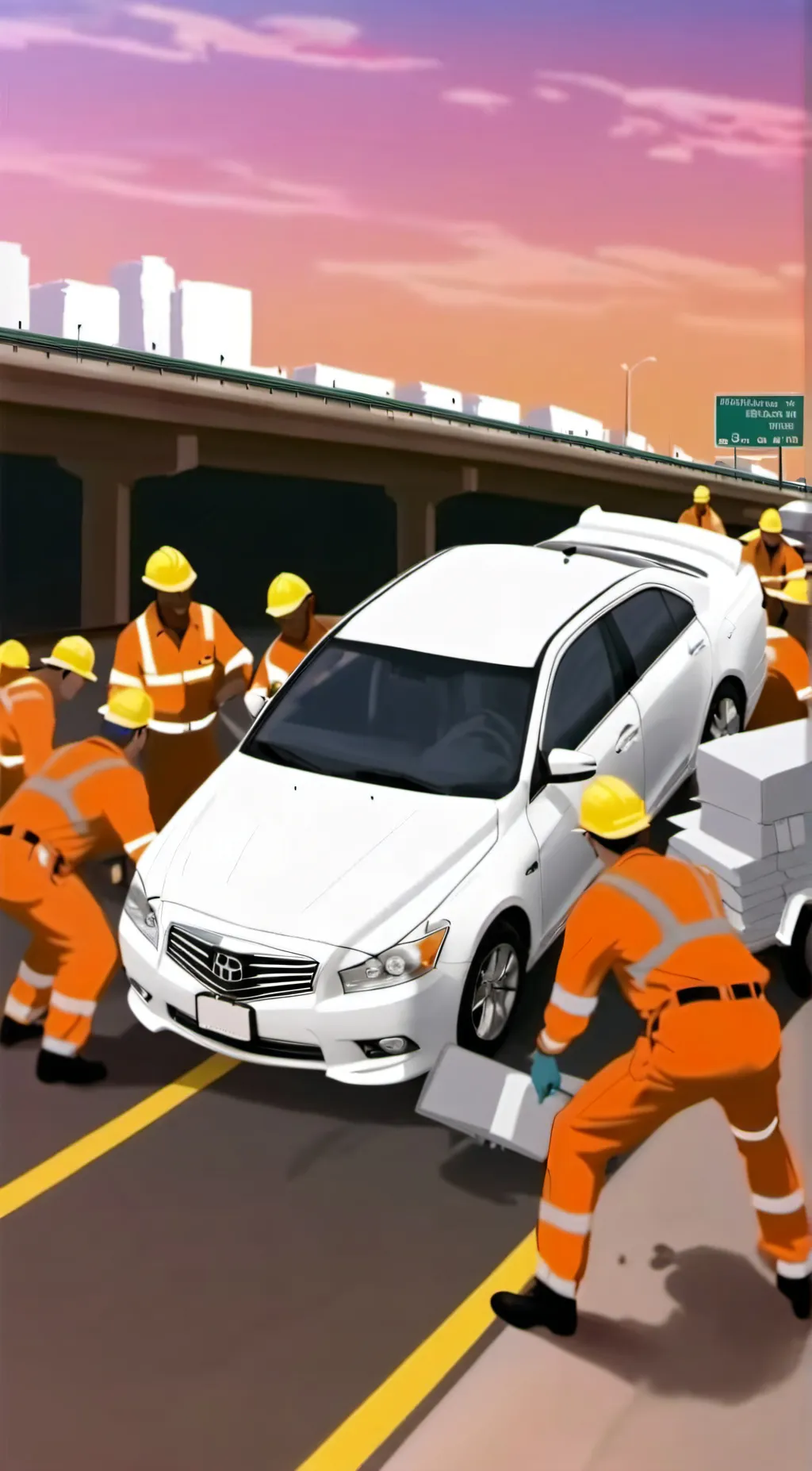 ai character: pile up Texas background