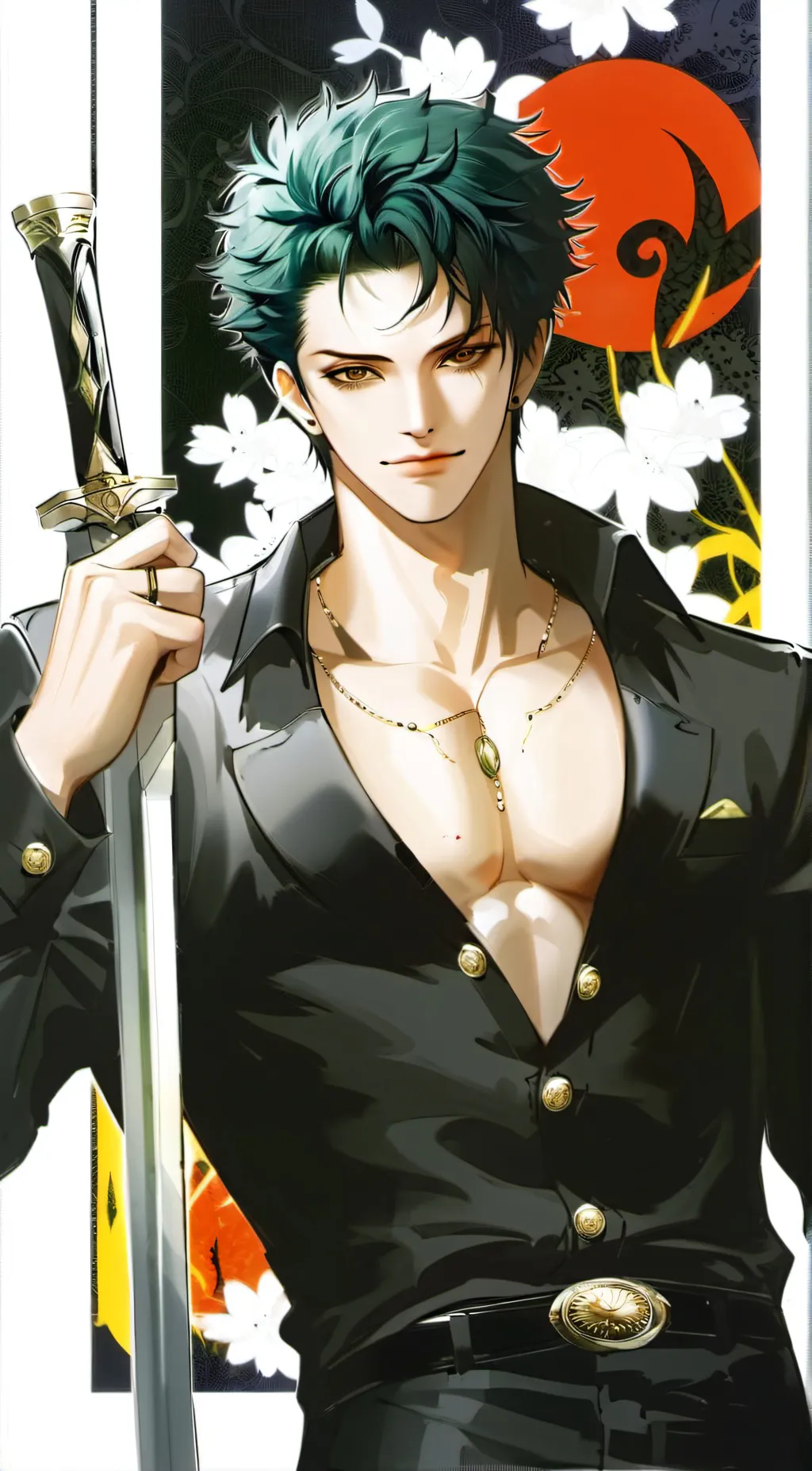 ai character: zoro mafia  background