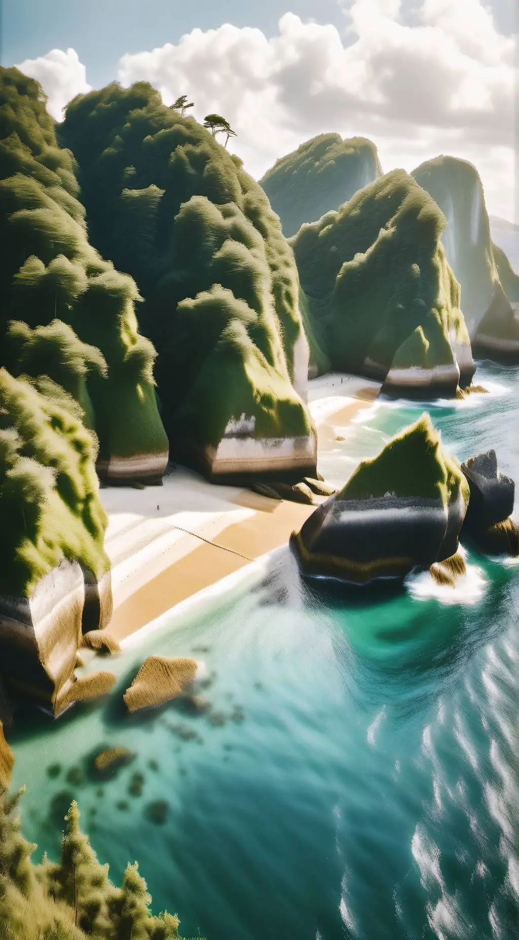 ai character: HH beach background