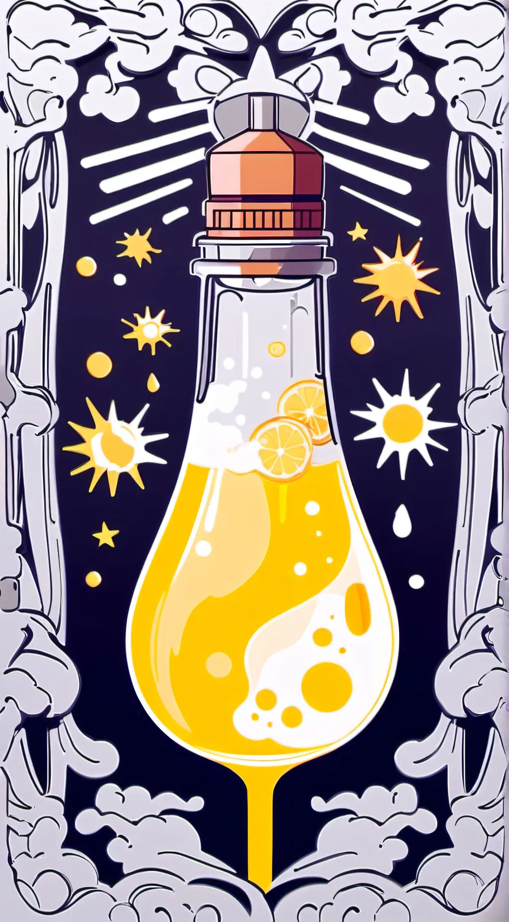 ai character: Sun drop  background