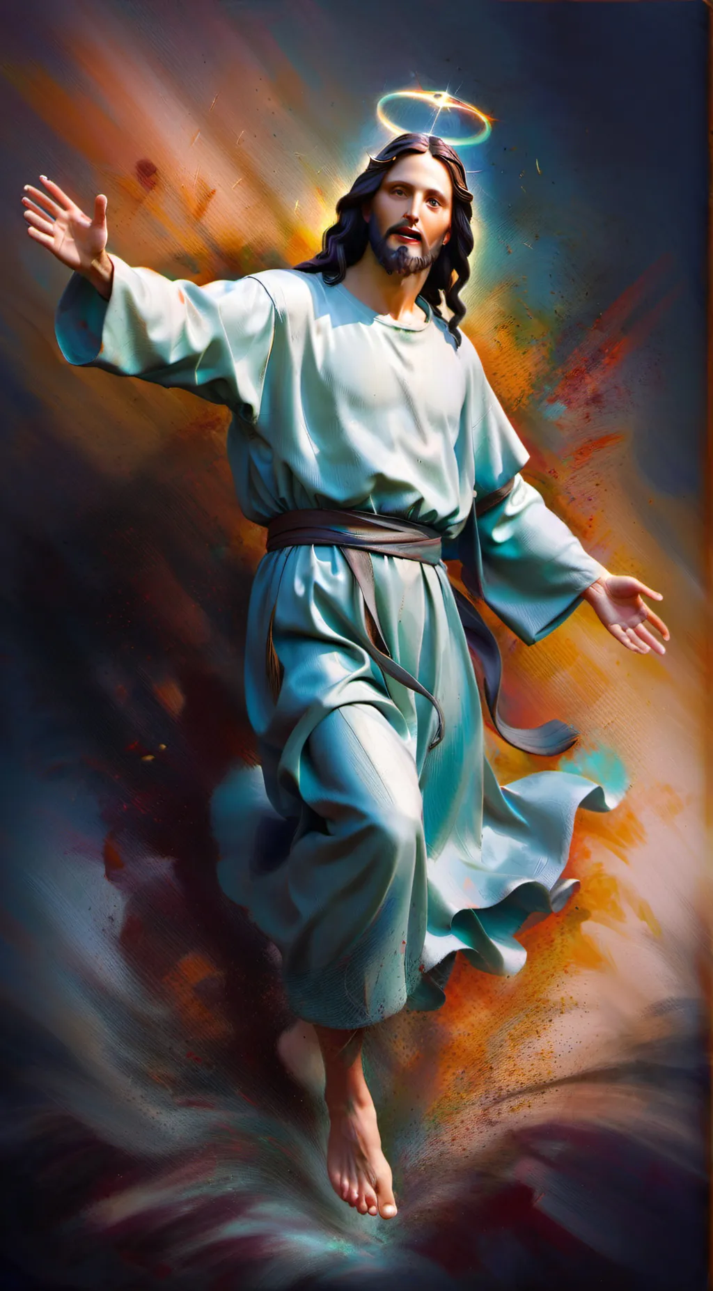 ai character: Jesus Christ  background