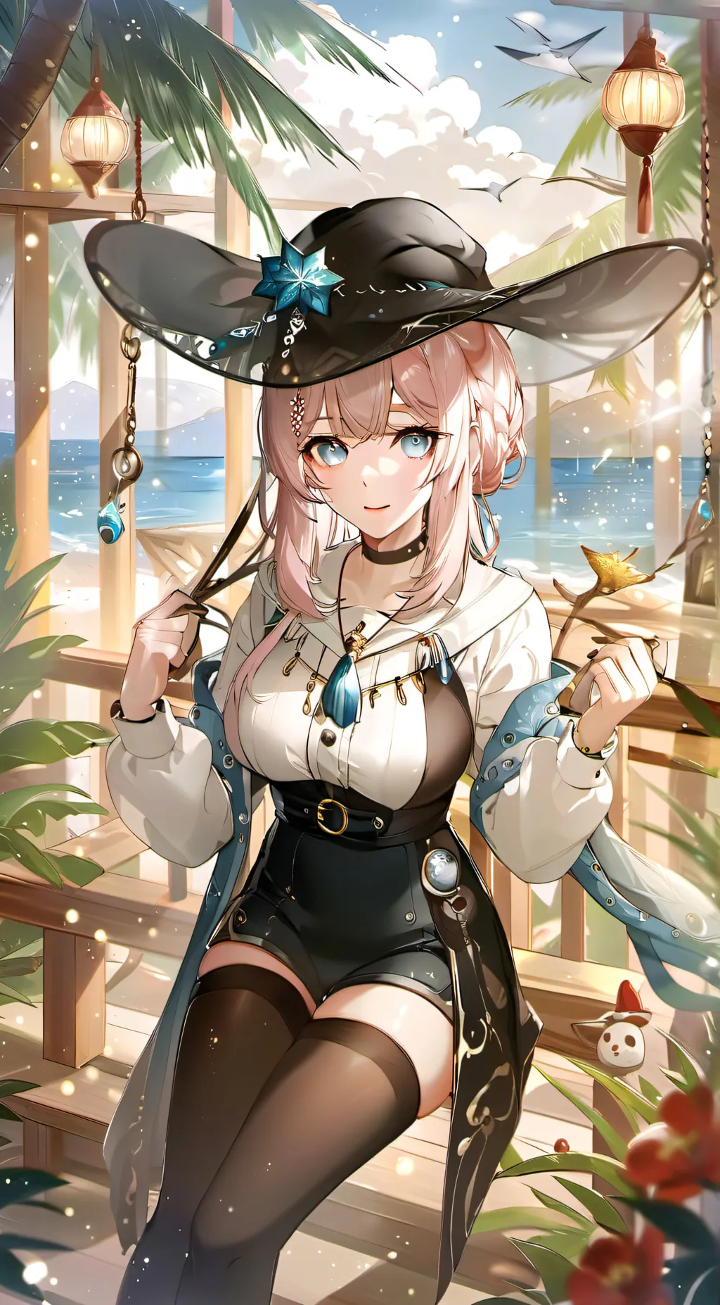 ai character: Sakura MoonLight background