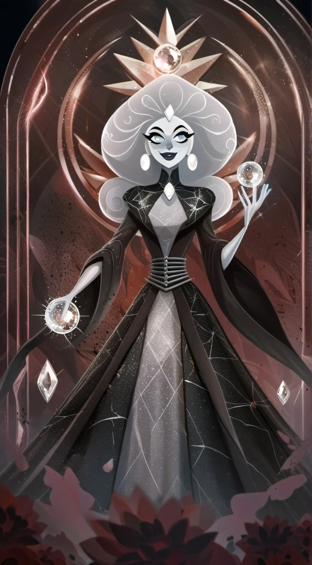 ai character: White Diamond background