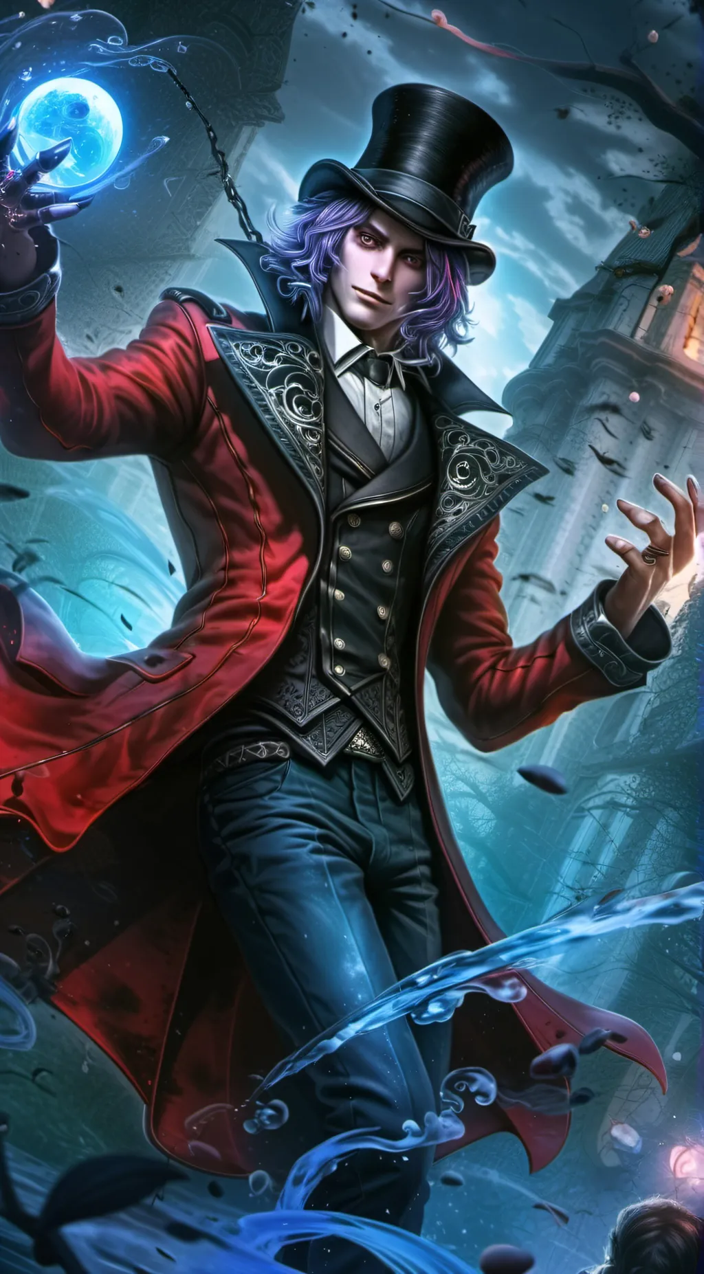 ai character: The Dark Wonka background