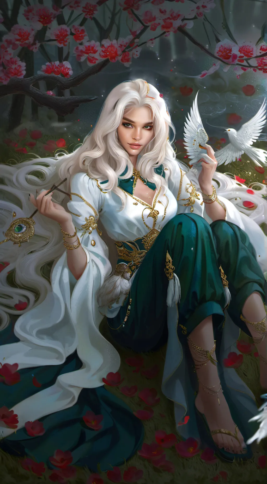 ai character: Aphrodite  background