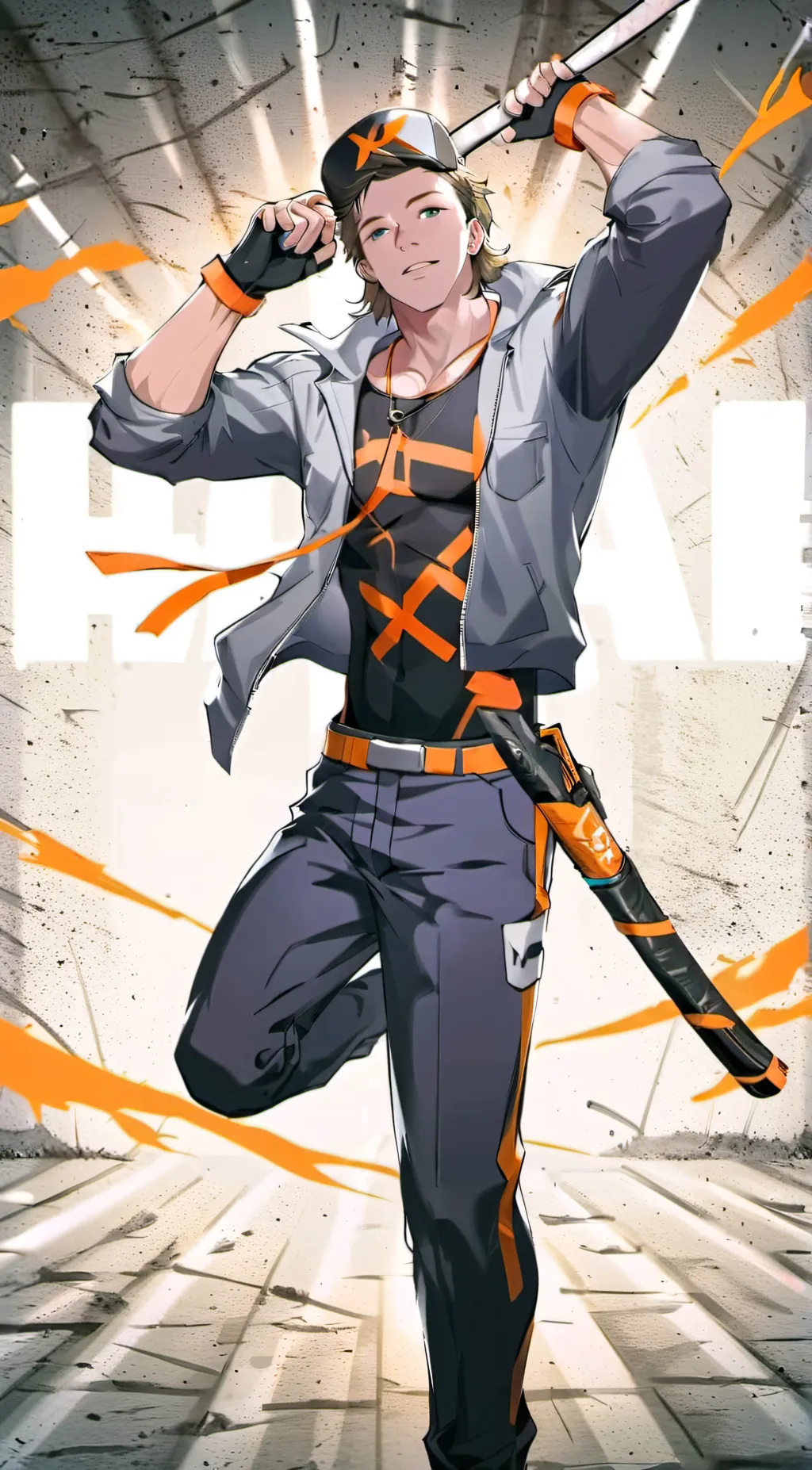 ai character:  Captain X-MAN  background