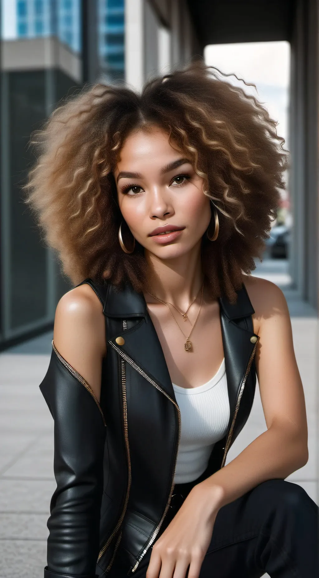 ai character: Cecilia Lion background