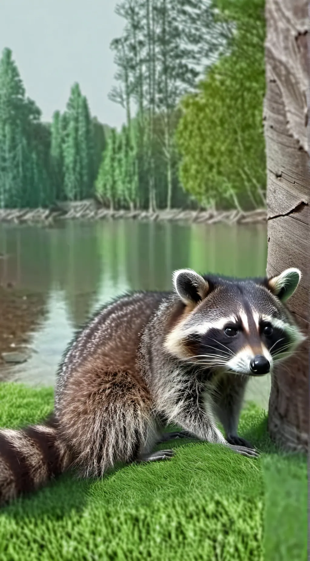 ai character: Raccoon background