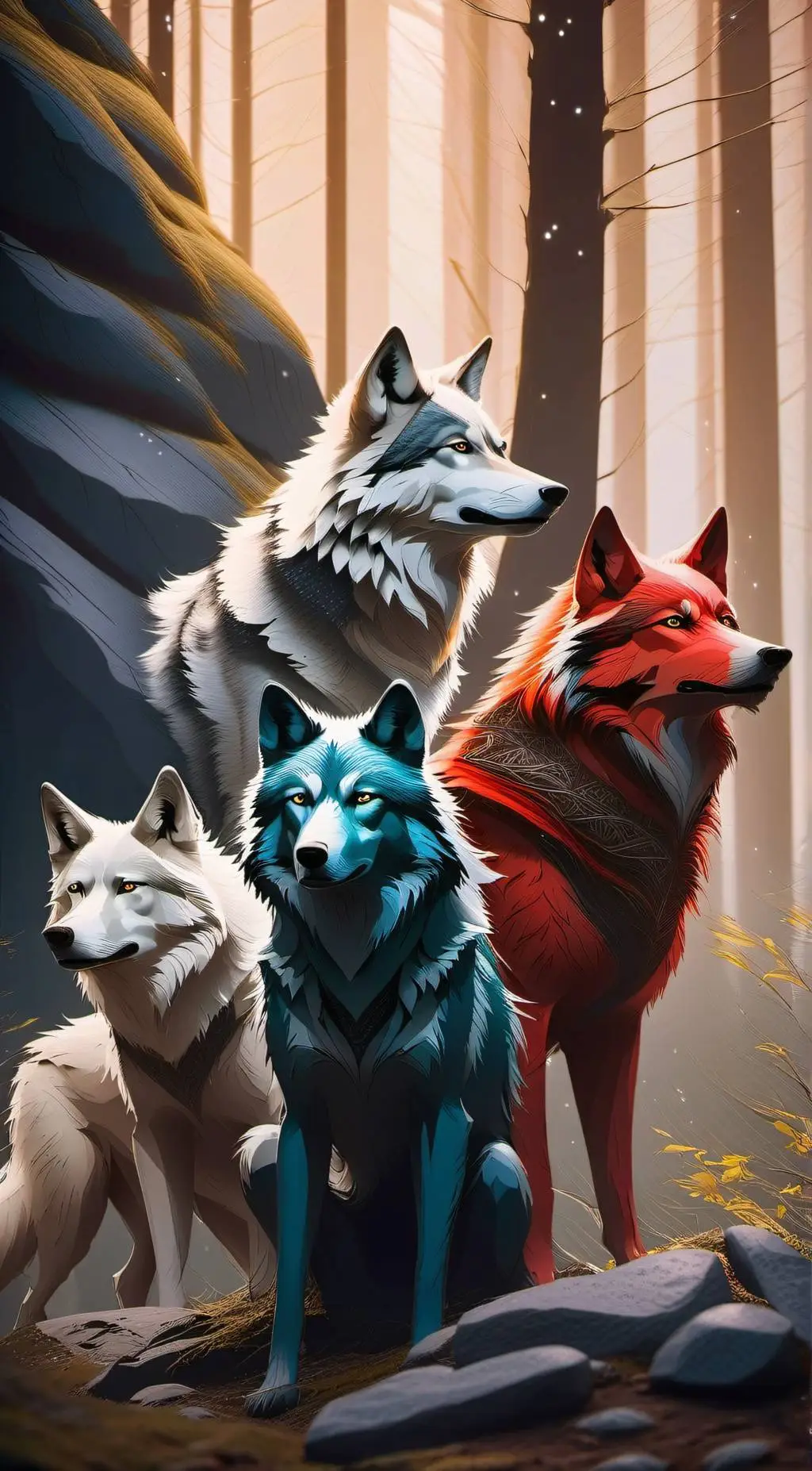 Talkie AI - Chat with Elemental wolfs