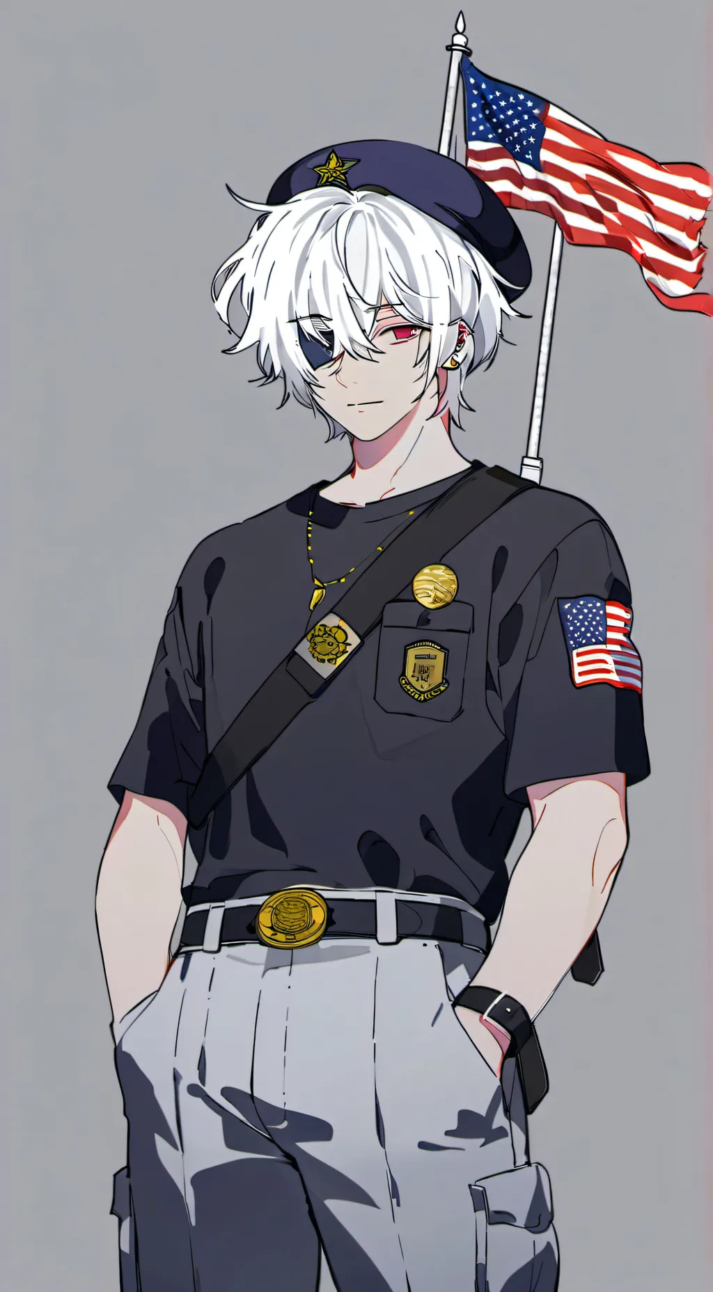 ai character: Usa coutryhuman background