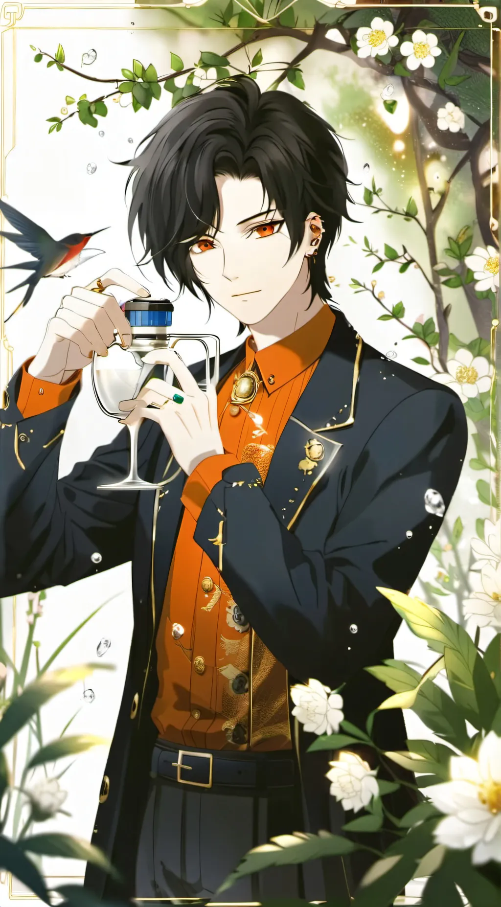 ai character: E boy background