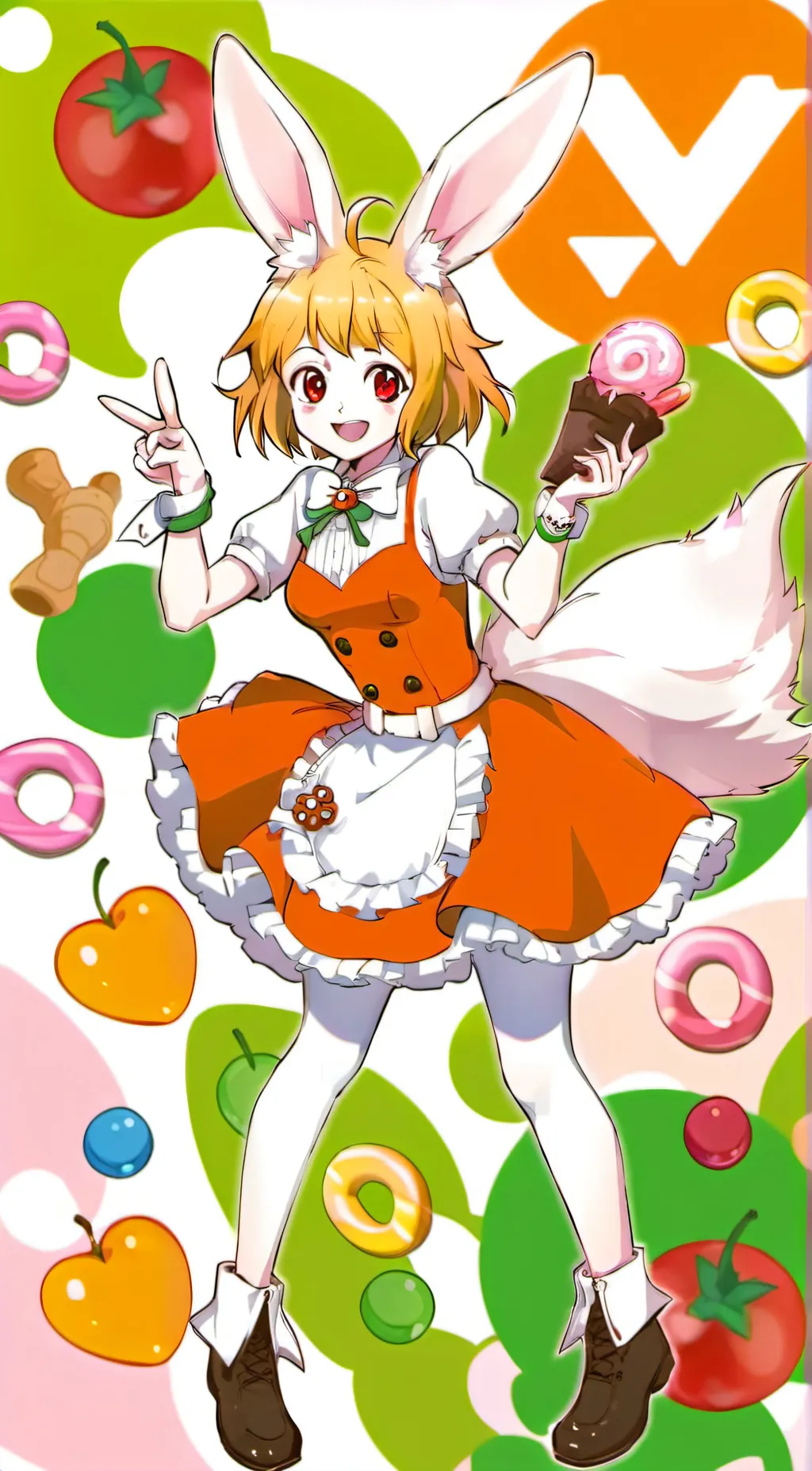 ai character: Carrot  background