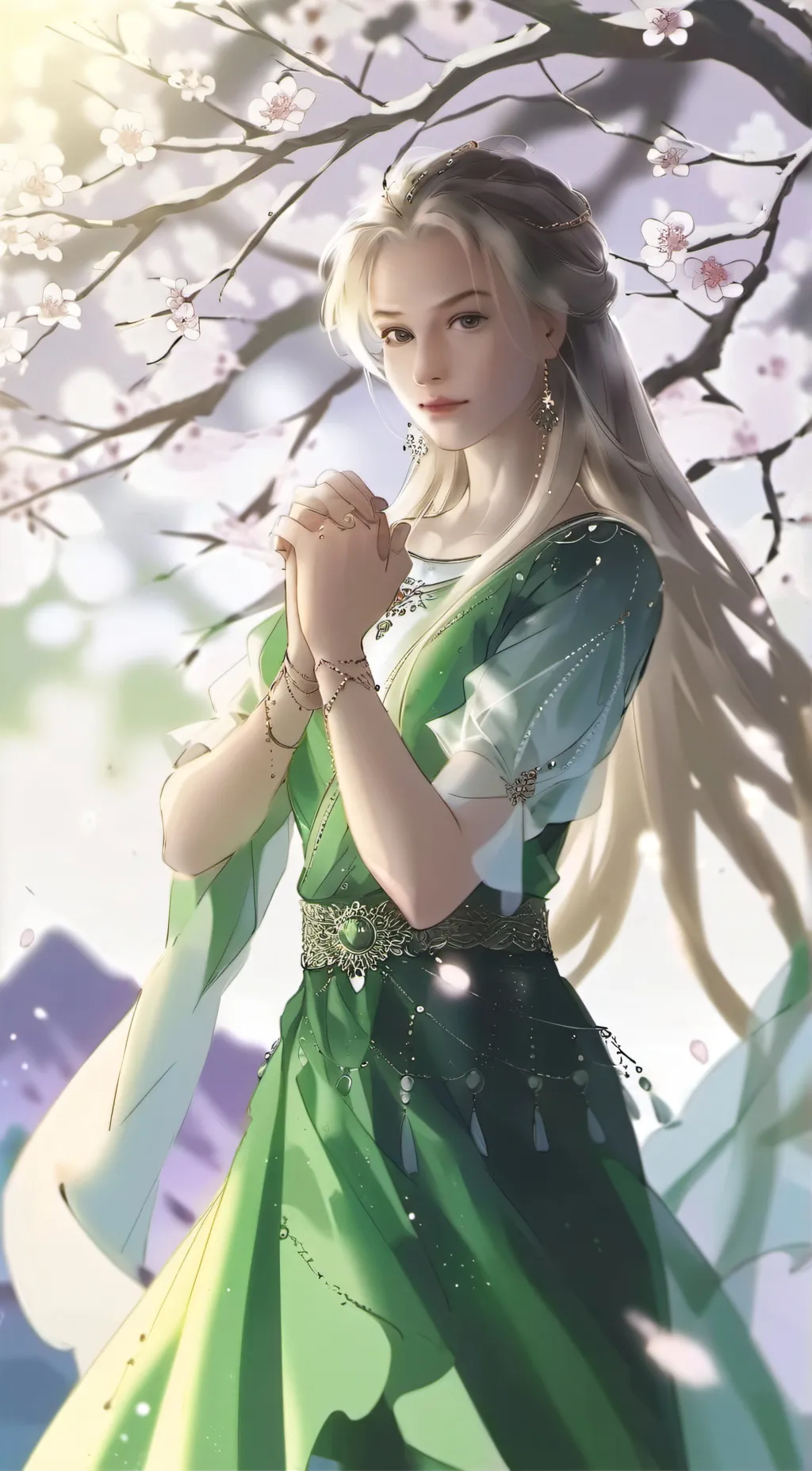 ai character: Ashley  background