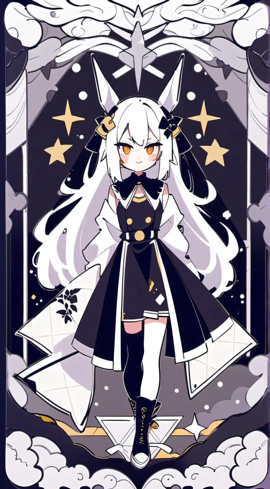 ai character: Mrs circle  background