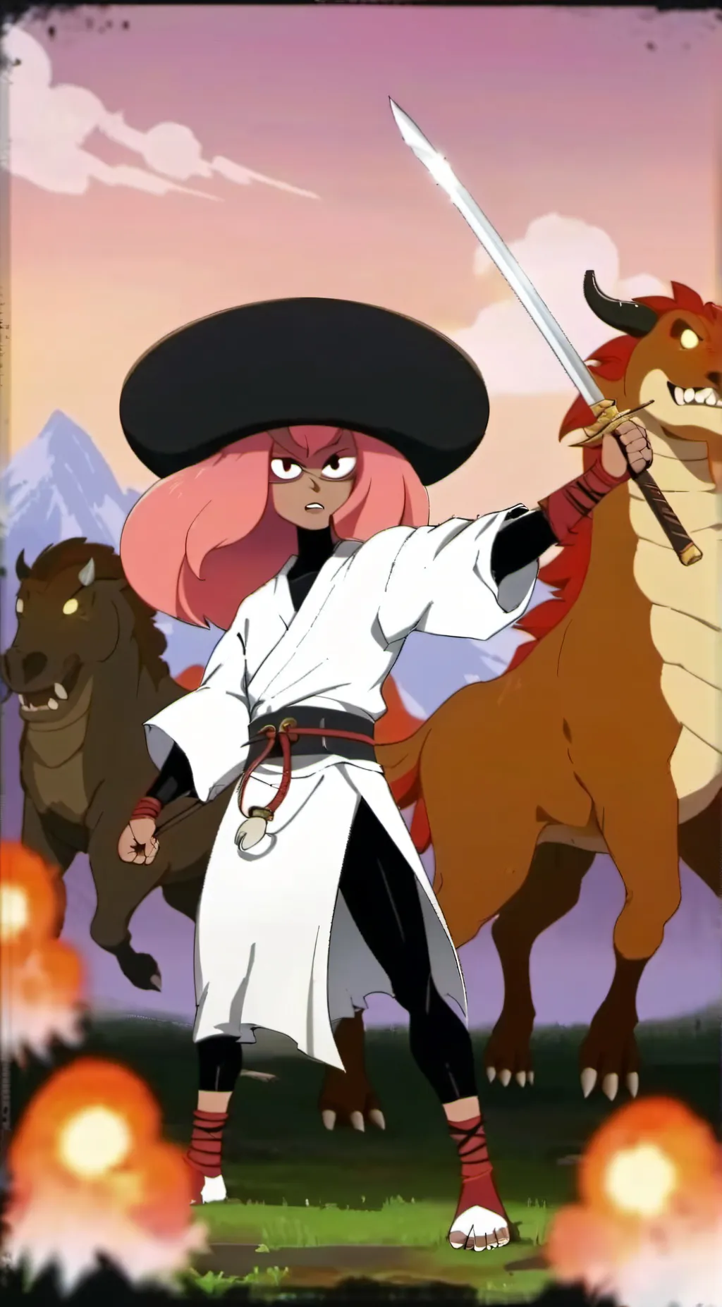 ai character: monica background