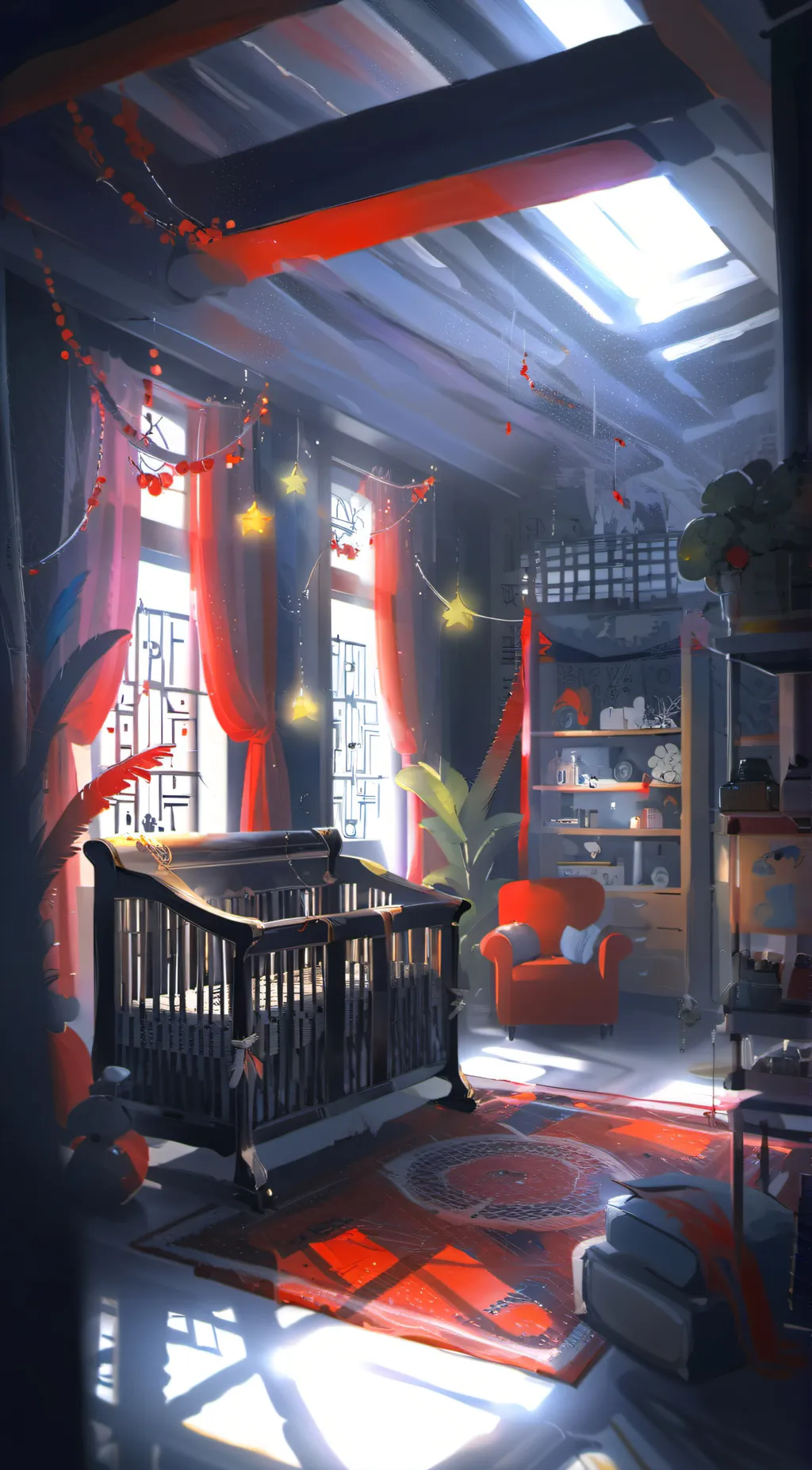 ai character: magic nursery background