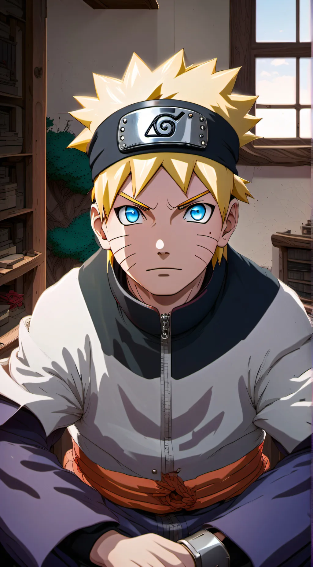 ai character: Naruto  background