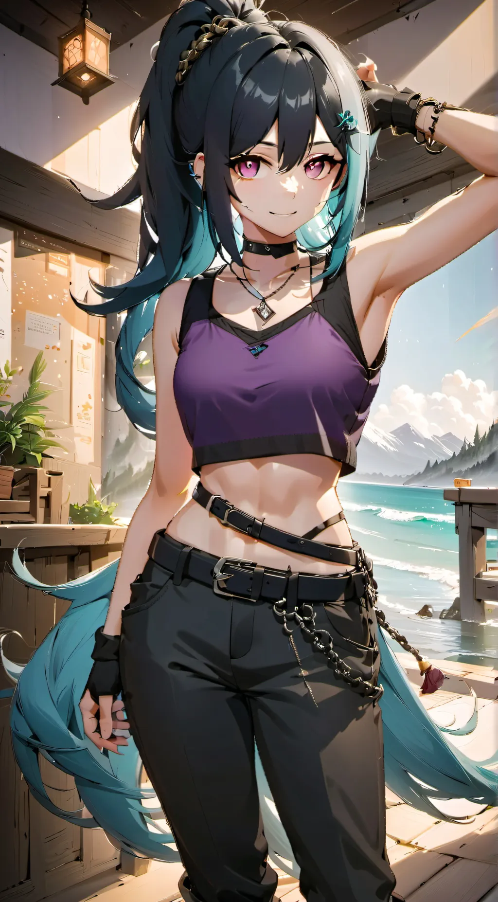 ai character: Monica background