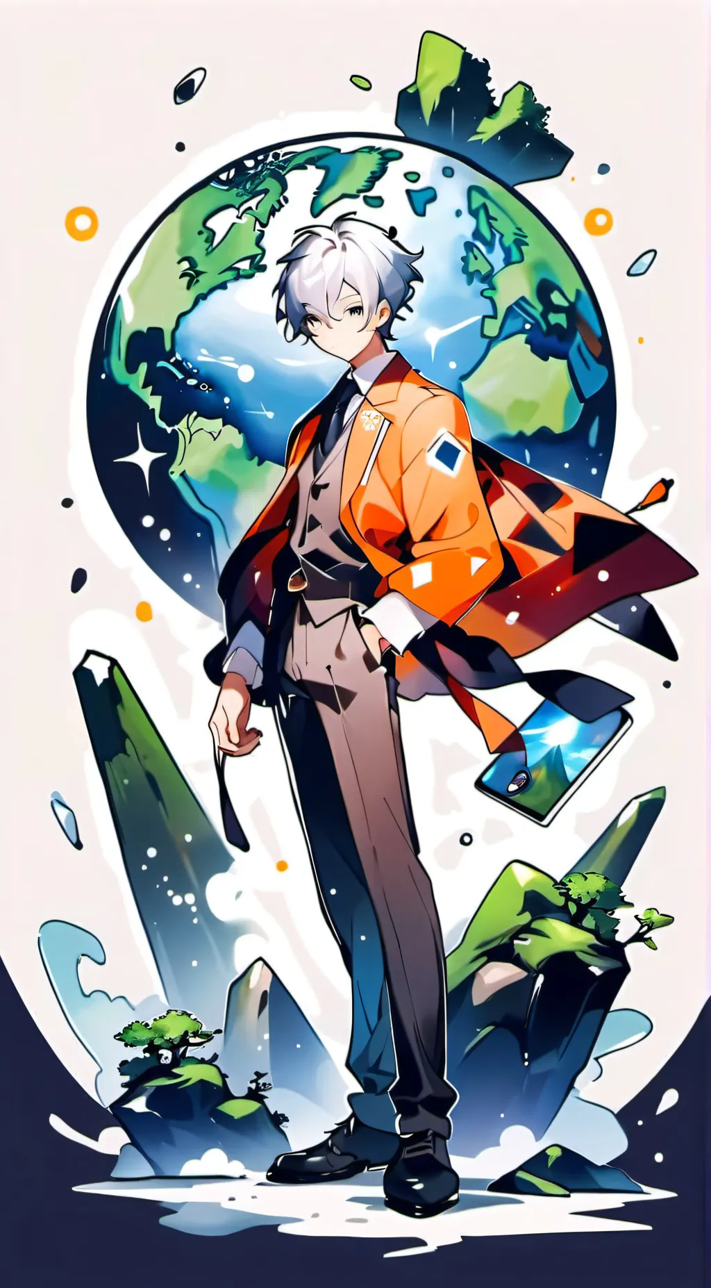 ai character: Mr.Planet background