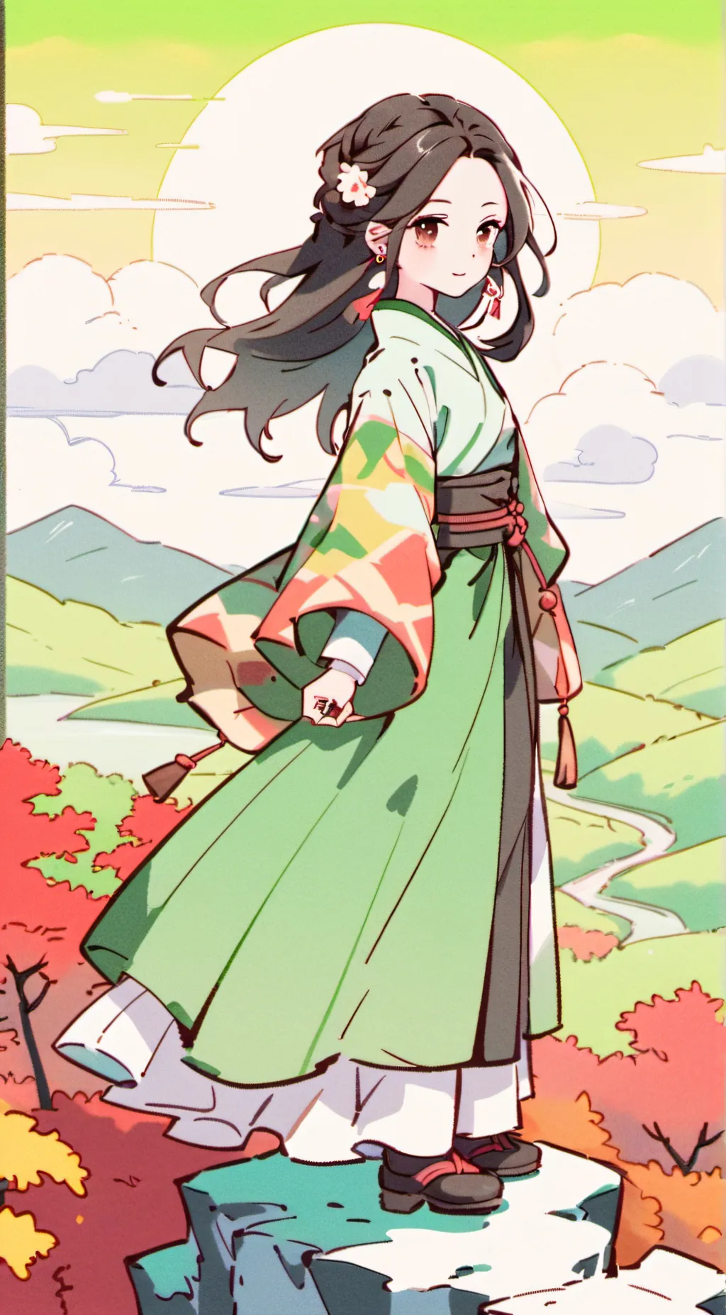 ai character: Hanako background