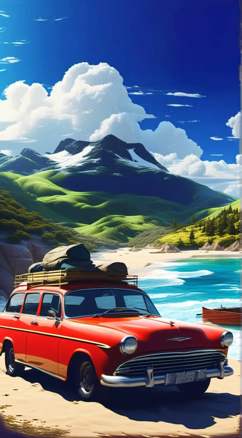 ai character: Jjk Road trip  background