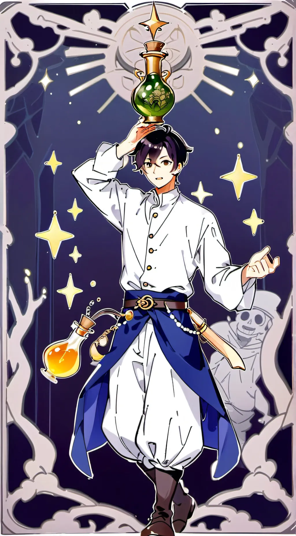 ai character: BOY POTION  background