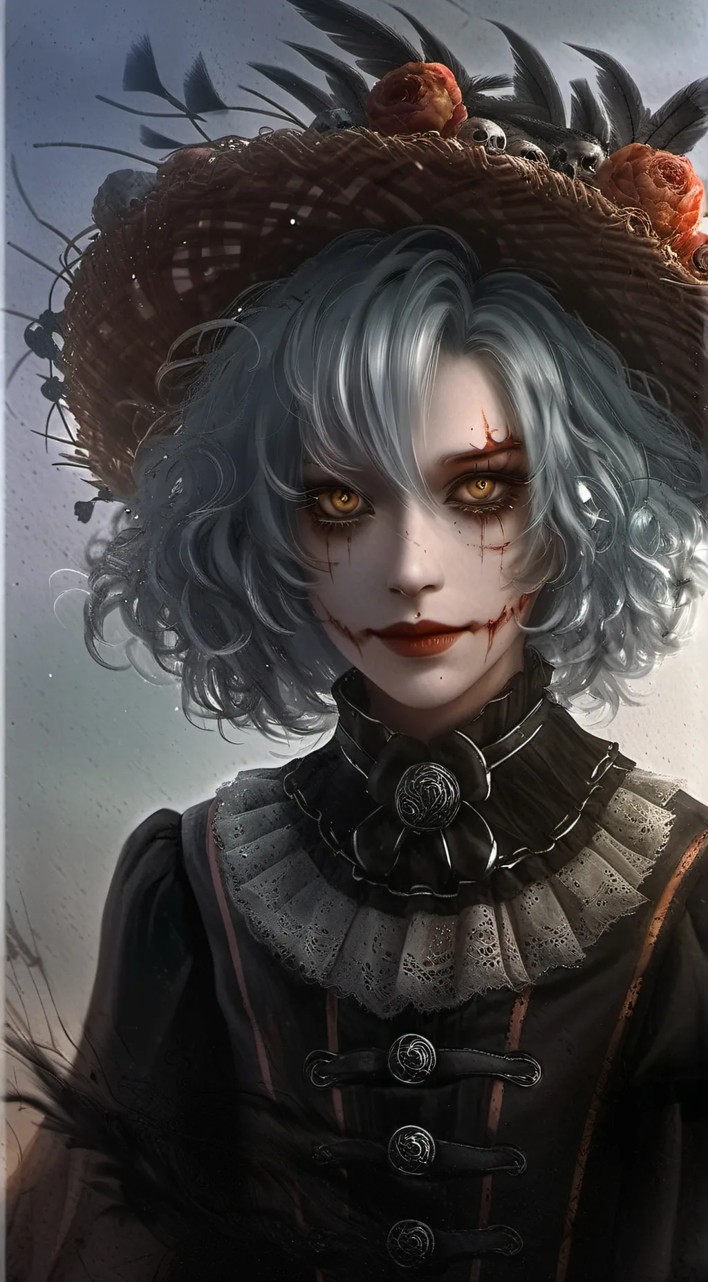 ai character: D-DON-NT S-REA-AM background