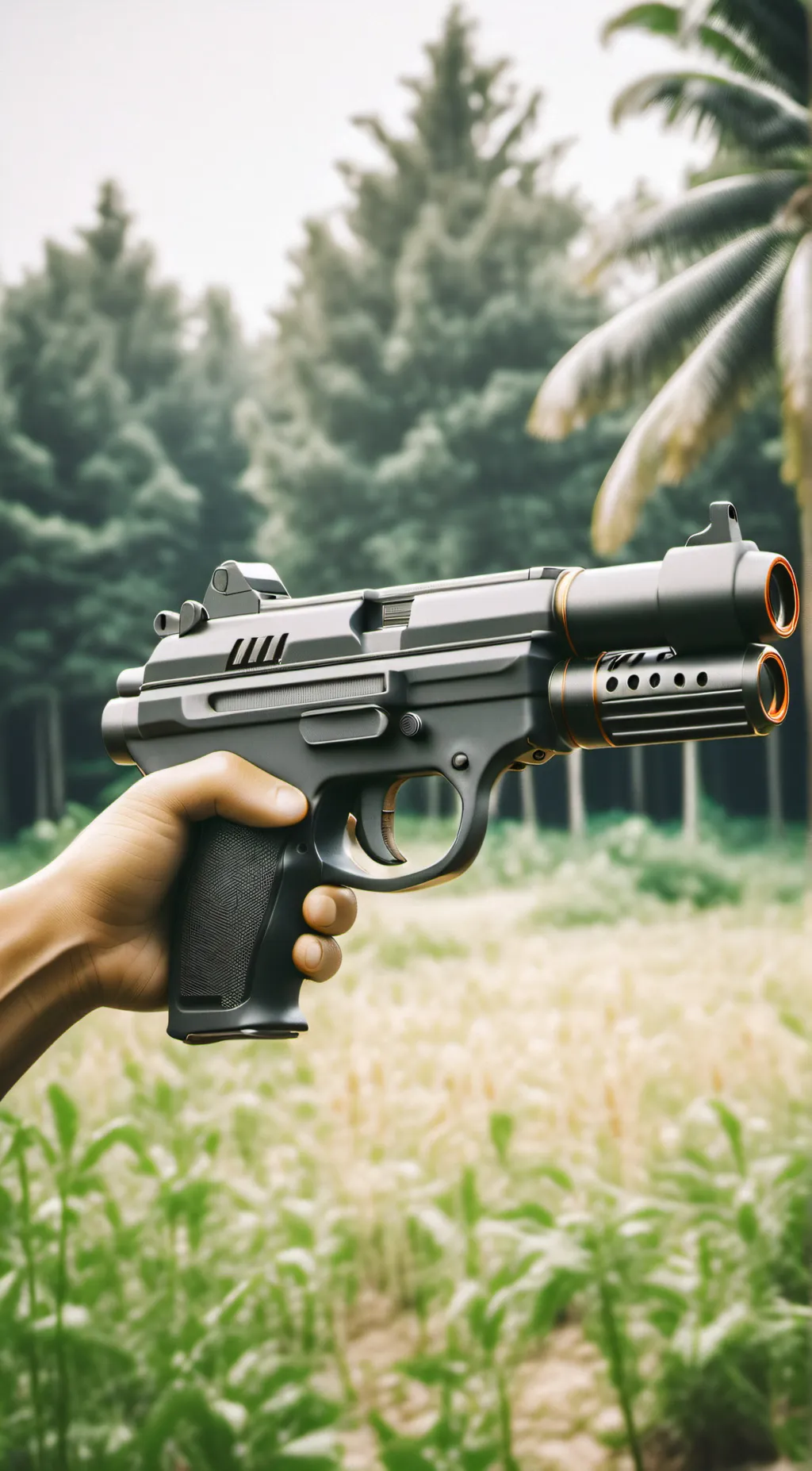 ai character: Lazer gun background