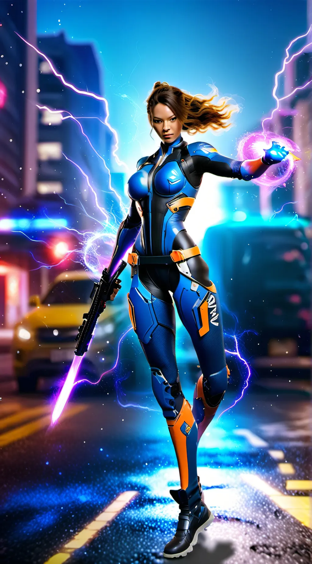 ai character: blue power ranger  background
