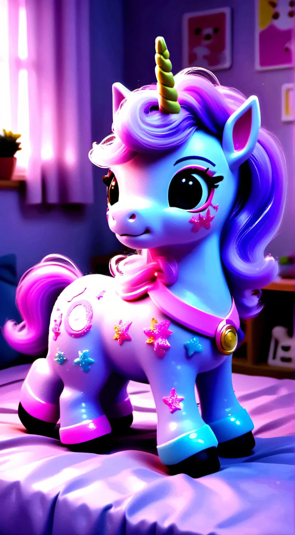ai character: Starshine unicorn background