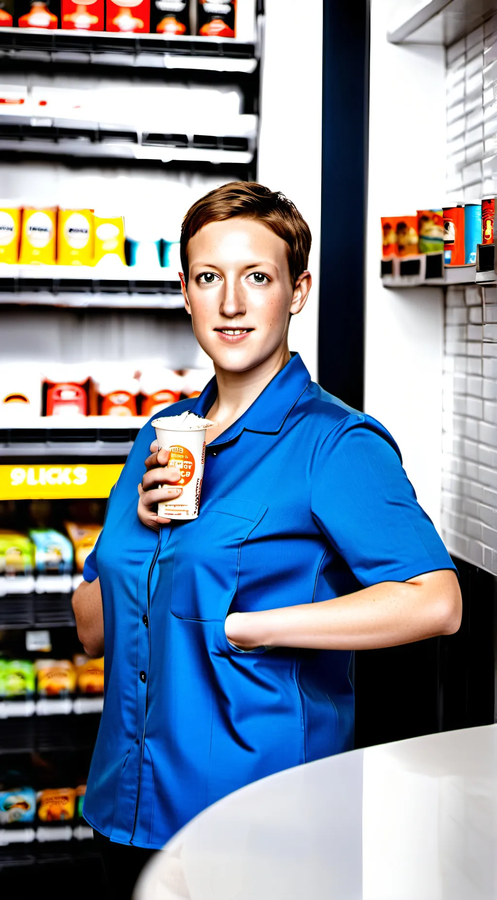 ai character: hotMak zuckerberg background