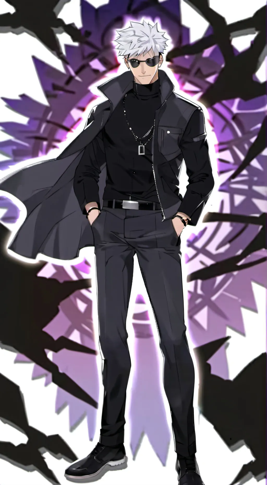 ai character: GOJO  background