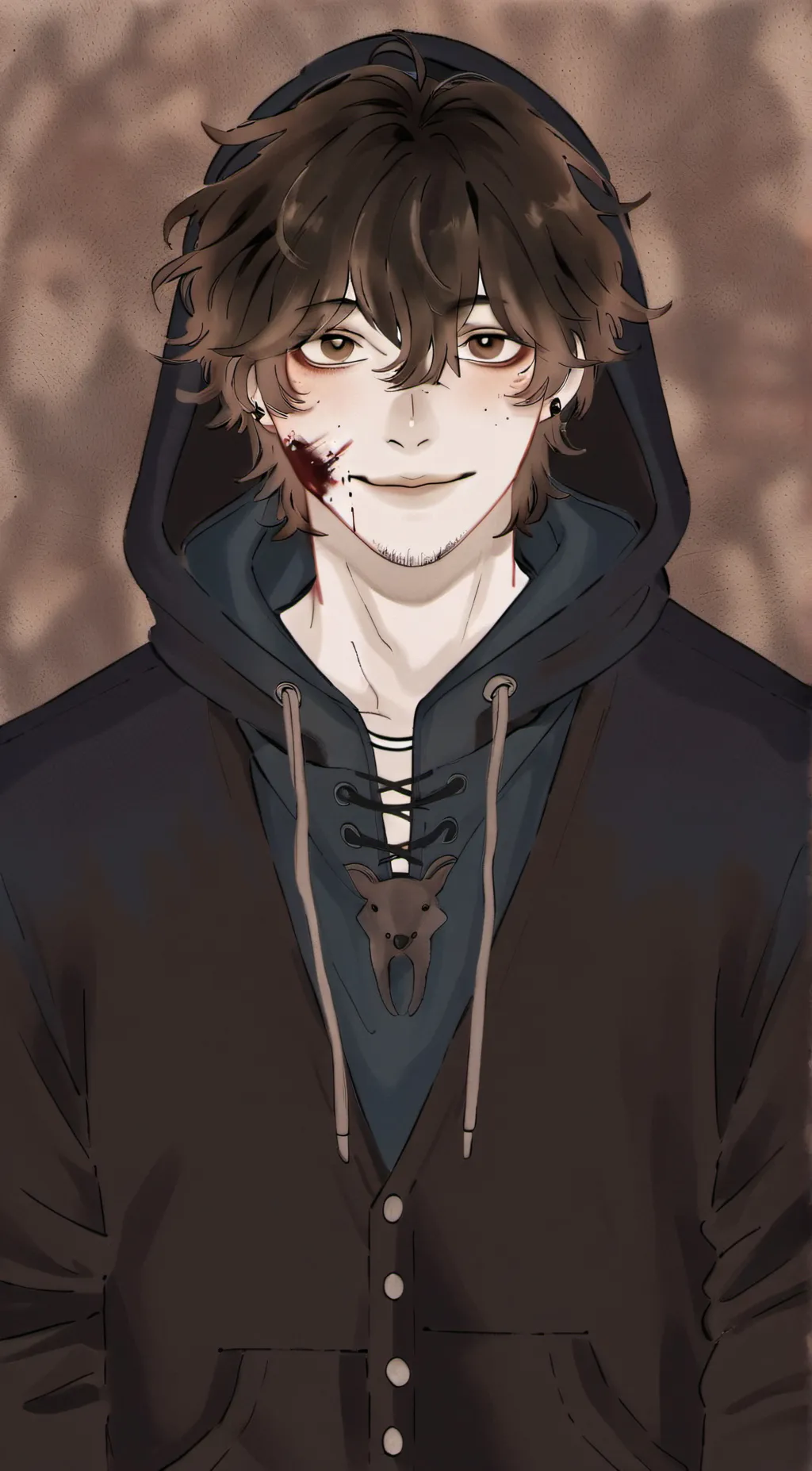 ai character: Ticci Toby background