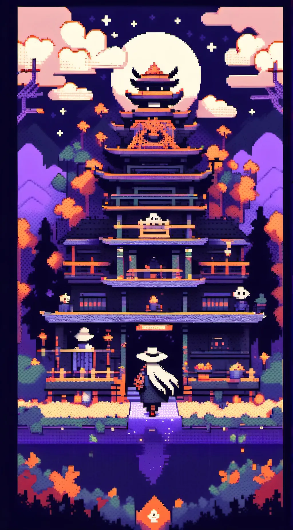 ai character: hashira sleep over background