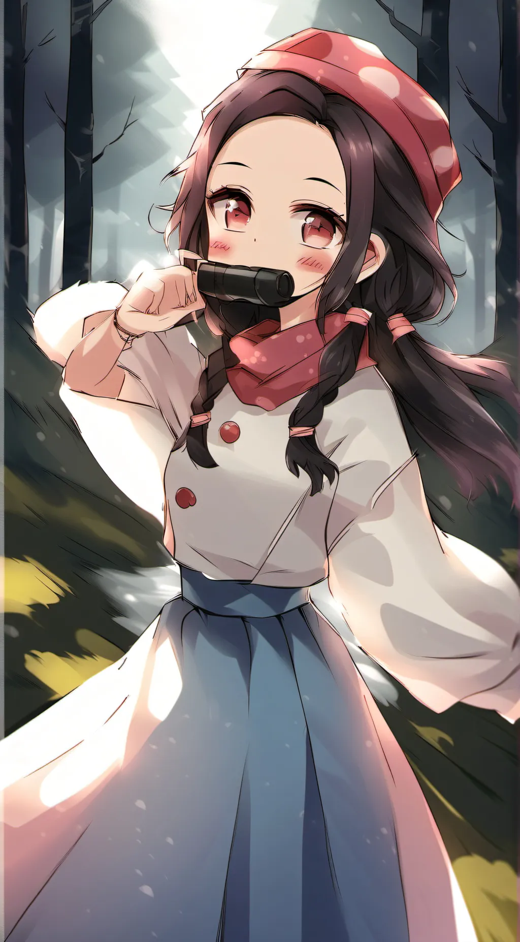 ai character: Nezuko background