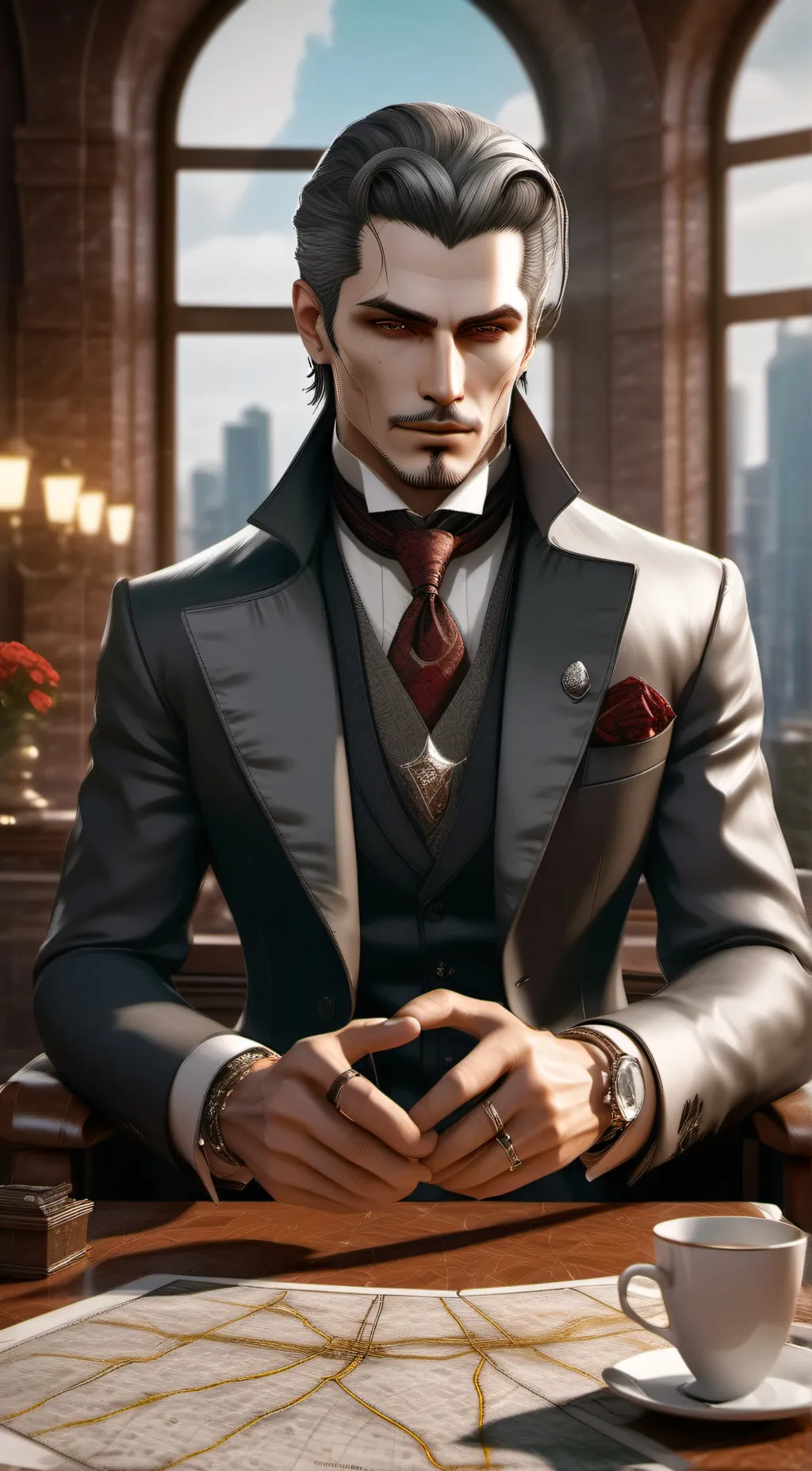 ai character: Romano Gioseppe background