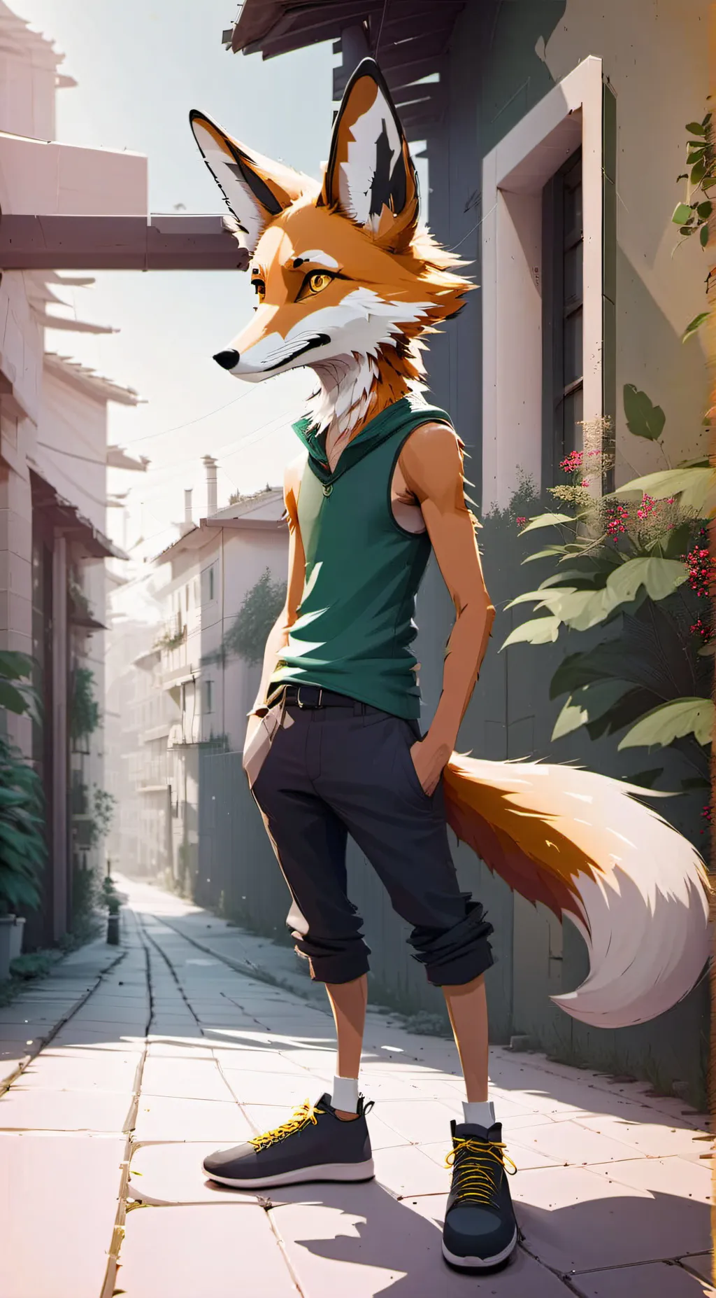 ai character: Foxino Italy background