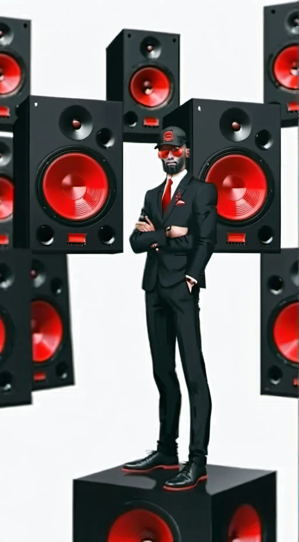 ai character: Titan speakerman background