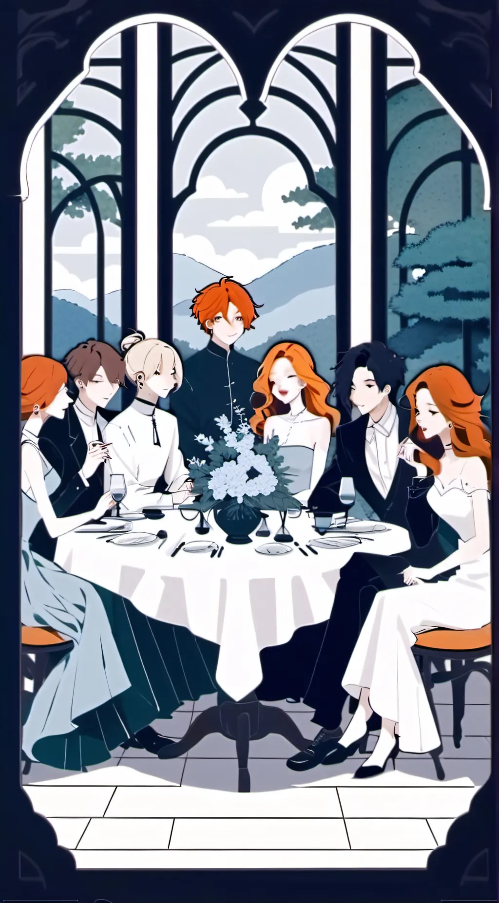 ai character: Weasley dinner  background