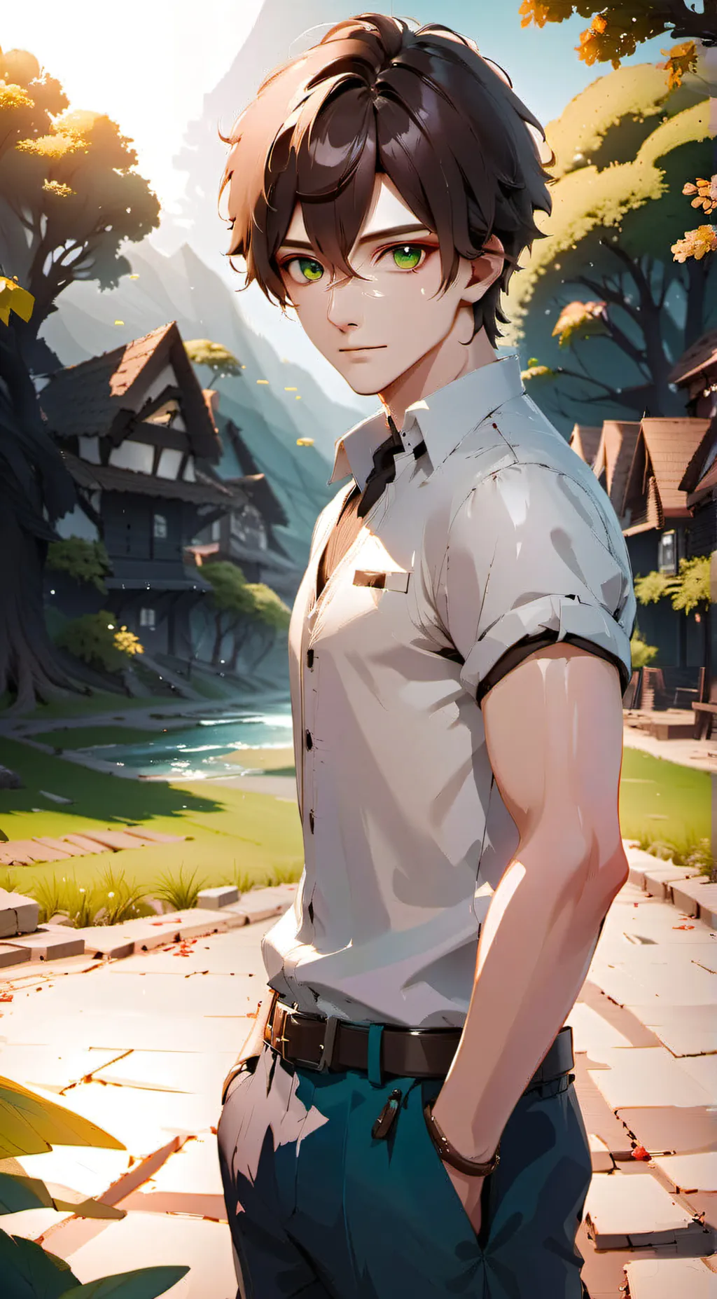 ai character: Ashton (ash) background